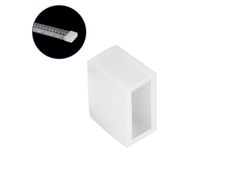 GloboStar® 70902 Τερματικό Καπάκι Σιλικόνης για Αδιάβροχο IP68 Κανάλι Σιλικόνης 10mm για Ταινίες LED 8mm