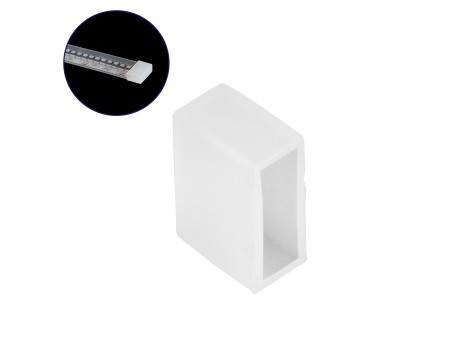GloboStar® 70905 Τερματικό Καπάκι Σιλικόνης για Αδιάβροχο IP68 Κανάλι Σιλικόνης 12mm για Ταινίες LED 10mm