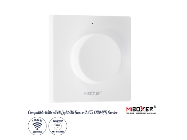 GloboStar® 71443 K1 Mi-BOXER Ασύρματο Επιτοίχιο Χειριστήριο Dimmer RF 2.4Ghz για όλα τα Μονόχρωμα Mi-BOXER Controller DC 3V 1 x CR2032 - IP20 Λευκό Μ8.5 x Π8.5 x Υ2.5cm - 5 Years Warranty GloboStar® 71443 K1 Mi-BOXER Ασύρματο Επιτοίχιο Χειριστήριο Dimmer RF 2.4Ghz για όλα τα Μονόχρωμα Mi-BOXER Controller DC 3V 1 x CR2032 - IP20 Λευκό Μ8.5 x Π8.5 x Υ2.5cm - 5 Years Warranty