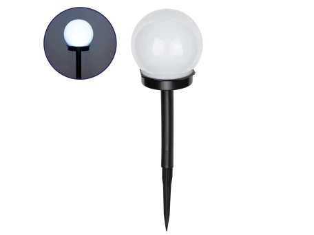GLOBOSTAR® SOLARGLOBE 71472 Διακοσμητικό Φωτιστικό Κήπου LED 1W 50lm 240° DC 5V με Φωτοβολταϊκό Panel 5V 0.1W & Επαναφορτιζόμενη Μπαταρία Li-ion 3.2V 300mAh Αδιάβροχο IP65 Ψυχρό Λευκό 6000K - Μ10 x Π10 x Υ33cm - 2 Χρόνια Εγγύηση