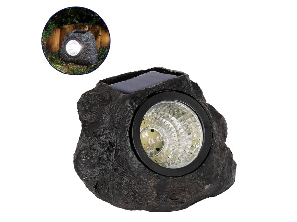 GLOBOSTAR® ROCHLIGHT 71484 Διακοσμητικό Φωτιστικό Κήπου LED 1W 50lm 120° DC 5V με Φωτοβολταϊκό Panel 5V 0.1W & Επαναφορτιζόμενη Μπαταρία Li-ion 3.2V 600mAh Αδιάβροχο IP65 Ψυχρό Λευκό 6000K - Μ15 x Π12 x Υ10cm - 2 Χρόνια Εγγύηση