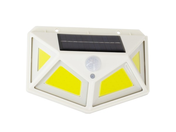 GLOBOSTAR® NOVAQ 71497 Προβολέας με Ανιχνευτή PIR / Αισθητήρα Κίνησης LED 10W 500lm 180° DC 5V με Φωτοβολταϊκό Panel 5V 0.3W & Επαναφορτιζόμενη Μπαταρία Li-ion 3.2V 1200mAh Αδιάβροχο IP65 Ψυχρό Λευκό 6000K - Sanan COB Chip - Λευκό - Μ13.6 x Π5.2 x Υ9.9cm 