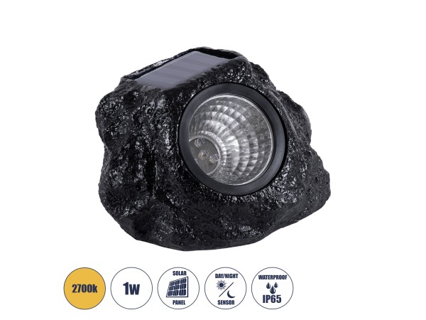 GLOBOSTAR® ROCHLIGHT 71509 Διακοσμητικό Φωτιστικό Κήπου LED 1W 50lm 120° DC 5V με Φωτοβολταϊκό Panel 5V 0.1W & Επαναφορτιζόμενη Μπαταρία Li-ion 3.2V 600mAh Αδιάβροχο IP65 Θερμό Λευκό 2700K - Μ14 x Π13 x Υ11cm - 1 Χρόνο Εγγύηση GLOBOSTAR® ROCHLIGHT 71509 Διακοσμητικό Φωτιστικό Κήπου LED 1W 50lm 120° DC 5V με Φωτοβολταϊκό Panel 5V 0.1W & Επαναφορτιζόμενη Μπαταρία Li-ion 3.2V 600mAh Αδιάβροχο IP65 Θερμό Λευκό 2700K - Μ14 x Π13 x Υ11cm - 1 Χρόνο Εγγύηση