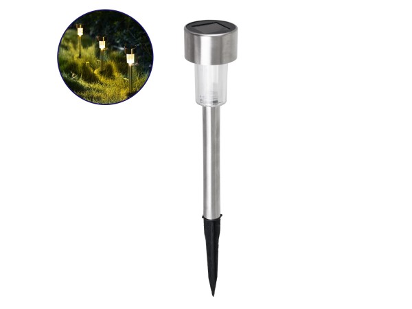 GLOBOSTAR® SOLARDECOR 71521 Διακοσμητικό Φωτιστικό Κήπου LED 1W 40lm 180° DC 5V με Φωτοβολταϊκό Panel 5V 0.1W & Επαναφορτιζόμενη Μπαταρία Li-ion 3.2V 600mAh Αδιάβροχο IP65 Θερμό Λευκό 2700K - Μ4.7 x Π4.7 x Υ29.5cm - 2 Χρόνια Εγγύηση