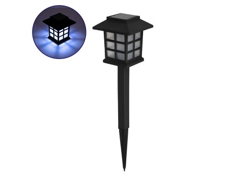 GloboStar® 71523 Αυτόνομο Ηλιακό Φωτιστικό LED SMD 1W 50lm με Ενσωματωμένη Μπαταρία 300mAh - Φωτοβολταϊκό Πάνελ με Αισθητήρα Ημέρας-Νύχτας Αδιάβροχο IP65 Φανάρι Κήπου Ψυχρό Λευκό 6000K