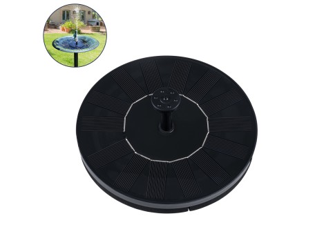 GloboStar® 71530 Ηλιακό Αυτόνομο Φωτοβολταϊκό Διακοσμητικό Συντριβάνι με Μέγιστο Ύψος Νερού 30-60cm - 4 Διαφορετικά Μπέκ Ψεκασμού Αδιάβροχο IP68 Φ16 x Υ7.5cm