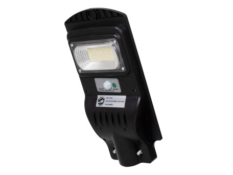 GloboStar® 71550 Αυτόνομο Ηλιακό Φωτιστικό Δρόμου Street Light LED SMD 50W 4000lm με Ενσωματωμένη Μπαταρία Li-ion 4500mAh - Φωτοβολταϊκό Πάνελ με Αισθητήρα Ημέρας-Νύχτας PIR Αισθητήρα Κίνησης Αδιάβροχο IP65 Ψυχρό Λευκό 6000K