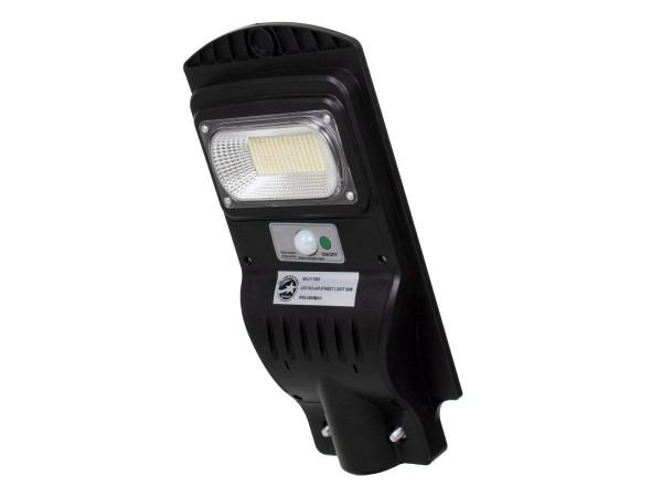 GloboStar® 71550 Αυτόνομο Ηλιακό Φωτιστικό Δρόμου Street Light LED SMD 50W 4000lm με Ενσωματωμένη Μπαταρία Li-ion 4500mAh - Φωτοβολταϊκό Πάνελ με Αισθητήρα Ημέρας-Νύχτας PIR Αισθητήρα Κίνησης Αδιάβροχο IP65 Ψυχρό Λευκό 6000K
