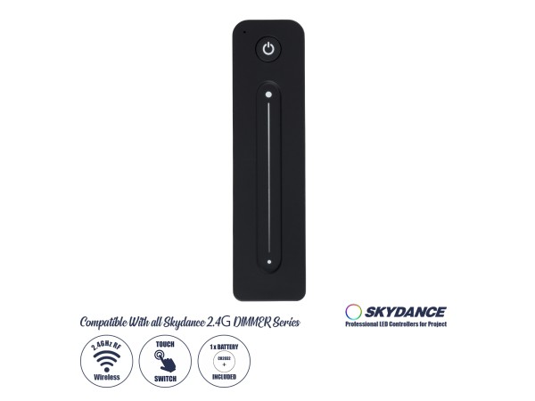 GLOBOSTAR® SKYDANCE-R11 71572 Ασύρματο Χειριστήριο Αφής 1 Ζώνης DC 3V(1 x CR2032) IP20 - RF 2.4GHz - Μ14 x Π3.5 x Υ1.1cm - 3 Χρόνια Εγγύηση