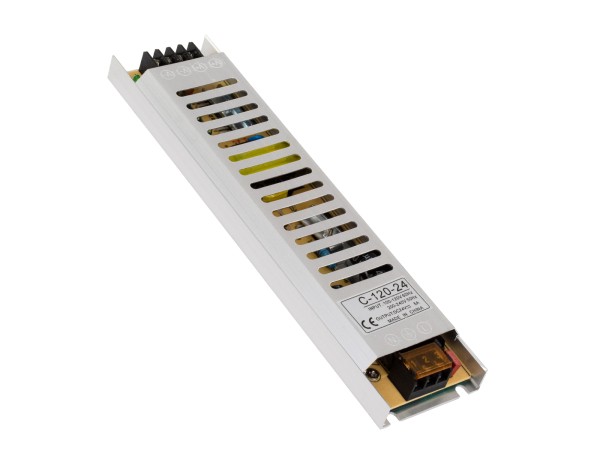 GLOBOSTAR® LUMISLIM 73015 Τροφοδοτικό/Μετασχηματιστής PELV 120W 5A DC 24V IP20 - AC 220-240V σε DC 24V - Μ22.5 x Π5.4 x Υ2.1cm - 3 Χρόνια Εγγύηση