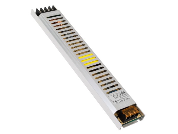 GLOBOSTAR® LUMISLIM 73018 Τροφοδοτικό/Μετασχηματιστής PELV 300W 12.5A DC 24V IP20 - AC 220-240V σε DC 24V - Μ31 x Π5.4 x Υ2.3cm - 3 Χρόνια Εγγύηση