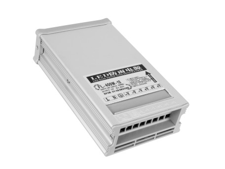 GloboStar® 73039 Μεταλλικό Τροφοδοτικό PELV Rainproof για Προϊόντα LED 400W 33.3A - AC 220-240V σε DC 12V - IP54 L20.8 x W11.5 x H5cm - 3 Χρόνια Εγγύηση