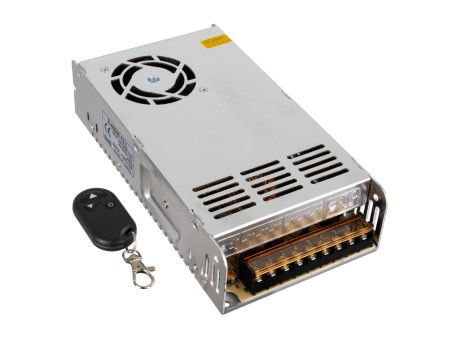 GloboStar® 73093 Ασύρματο Τροφοδοτικό LED 400W DC 12V 33.3A με Χειριστήριο RF IP20 Dimmable Μ21.5 x Π11.5 x Υ5cm