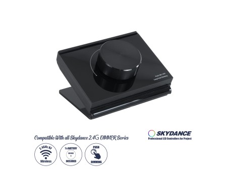 GloboStar® 73123 RK1 SKYDANCE Ασύρματο Χειριστήριο RF 2.4Ghz & Push Dimming 1 Group για όλα τα Μονόχρωμα SKYDANCE Controller DC 3V 1 x CR2032 - IP20 Μ9.1 x Π7.2 x Υ5.7cm - 5 Χρόνια Εγγύηση