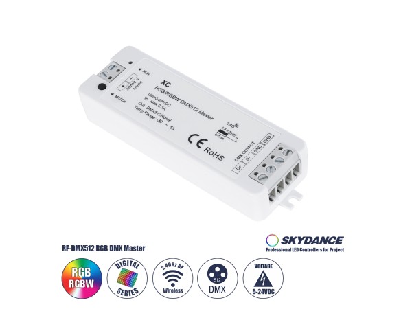 GloboStar® 73157 XC SKYDANCE DC RF 2.4Ghz DMX512 Master Digital DC 5-24V - IP20 Μ10.5 x Π3.5 x Υ2cm - 5 Χρόνια Εγγύηση GloboStar® 73157 XC SKYDANCE DC RF 2.4Ghz DMX512 Master Digital DC 5-24V - IP20 Μ10.5 x Π3.5 x Υ2cm - 5 Χρόνια Εγγύηση
