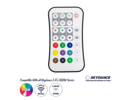GloboStar® 73158 R9 SKYDANCE Ασύρματο Χειριστήριο RF 2.4Ghz 1 Group για όλα τα Πολύχρωμα SKYDANCE Controller DC 3V 1 x CR2032 - IP20  Μ10.7 x Π5.8 x Υ1cm - 5 Χρόνια Εγγύηση