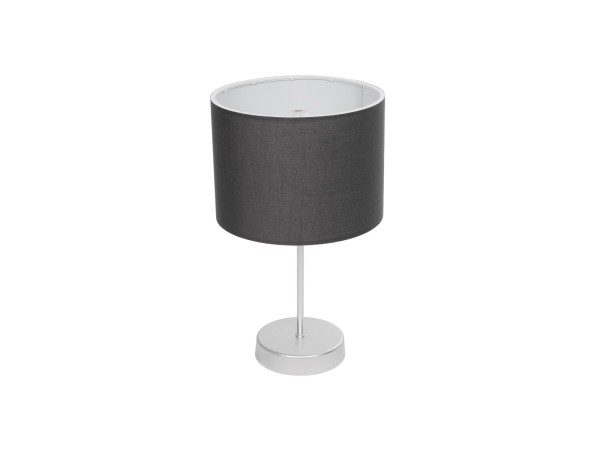 GLOBOSTAR® WIZ 203-0179 Μοντέρνο Επιτραπέζιο Φωτιστικό Πορτατίφ με Ντουί 1 x E27 AC 220-240V IP20 - Ασημί & Γκρι - Μ22 x Π22 x Υ36.5cm