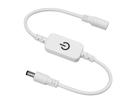 GLOBOSTAR® DIMMERANO 73303 Διακόπτης Αφής On/Off & Push Dimming με 1 x 5A 120W Κανάλι DC 12-24V 5A 120W Max IP20 - Λευκό - Μ4 x Π2 x Υ1cm - 2 Χρόνια Εγγύηση