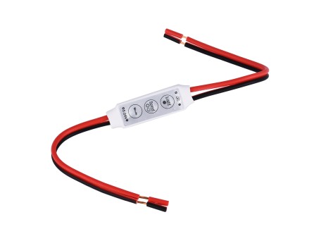 GLOBOSTAR® DIMMERANO 73307 Διακόπτης On/Off & Dimming με 1 x 6A 144W Κανάλι DC 5-24V 6A 144W Max IP20 - Λευκό - Μ30 x Π1.3 x Υ0.6cm - 2 Χρόνια Εγγύηση