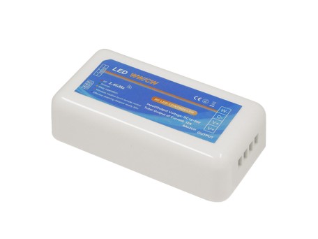 GLOBOSTAR® CCTGROUP 73353 Δέκτης Dimmer με 1 x 12A 288W Κανάλι DC 12-24V 12A 288W Max IP20 - RF2.4Ghz Group Zone - Μ8.5 x Π4.5 x Υ2.5cm - 2 Χρόνια Εγγύηση