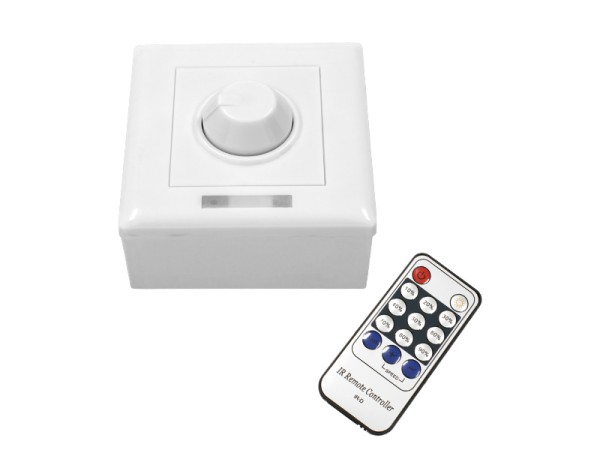 GLOBOSTAR® DIMMERONIA 73371 AC Triac Dimmer Τοίχου με RF Ασύρματο Χειριστήριο με 1 x 1.5A 350W Κανάλι AC 220-240V 1.5A 350W Max IP20 - Μ8.8 x Π5.7 x Υ8.8cm - 2 Χρόνια Εγγύηση