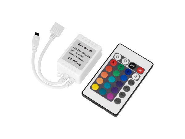 GloboStar® 73403 Ασύρματος LED RGB Controller με Χειριστήριο IR DC 12-24V Max 144W