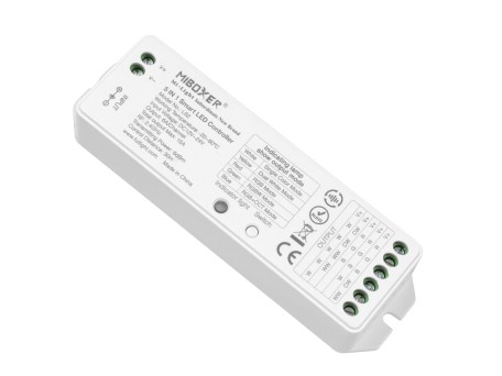 GloboStar® 73422 LS2 Mi-BOXER DC RF 2.4Ghz 5 in 1 Dimmer High Speed Controller / Dimmer 5 Καναλιών DC 12-24V 5 x 3A 72W - Max 15A 360W - IP20 RGBW+WW Μ13 x Π5 x Υ2.5cm - 5 Years Warranty