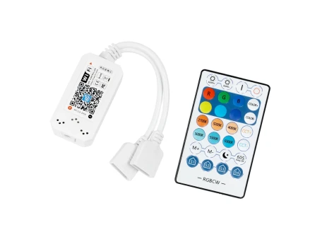 GloboStar® 73430 Ασύρματος Smart Home Wi-Fi LED RGBW + WW Controller με Χειριστήριο RF DC 9-28V Max 100W Μ5.5xΠ3xΥ2