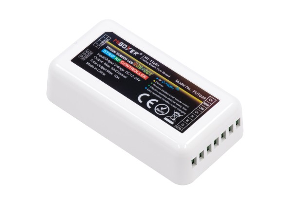 GLOBOSTAR® MiBOXER-FUT039 73433 Δέκτης Dimmer / Controller με 5 x 6A 144W Κανάλια DC 12-24V 10A 240W Max IP20 - RF2.4Ghz Group Zone - Μ8.5 x Π4.5 x Υ2.2cm - 5 Χρόνια Εγγύηση