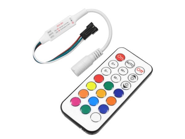 GloboStar® 73441 Ασύρματος LED Mini Dream-Color Magic Digital RGBW Controller με Χειριστήριο RF 21 Keys για LED Digital RGBW Προϊόντα 5v - 12v - 24v 2048 IC GloboStar® 73441 Ασύρματος LED Mini Dream-Color Magic Digital RGBW Controller με Χειριστήριο RF 21 Keys για LED Digital RGBW Προϊόντα 5v - 12v - 24v 2048 IC
