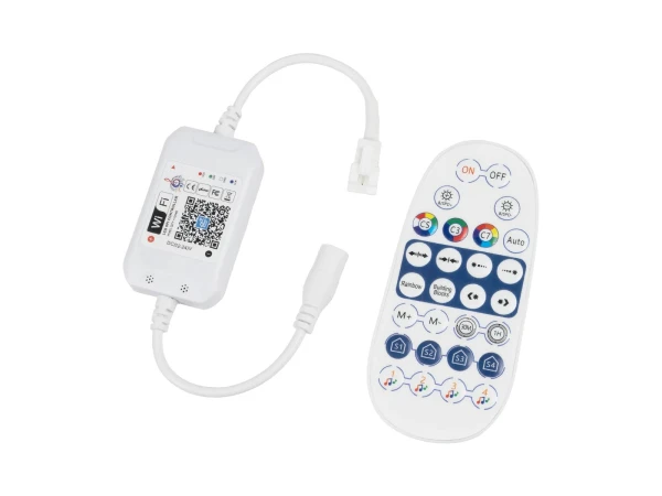 GLOBOSTAR® ZENGGE-WFMNA 73450 RF & WiFi 2.4G Ψηφιακός Pixel Addressable Controller DC 5-12-24V IP20 - WiFi 2.4G & Bluetooth - SPI/TTL Protocol 2048 IC - Μ10.5 x Π4.5 x Υ1.5cm - 2 Χρόνια Εγγύηση