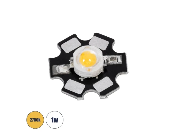 GLOBOSTAR® STARCHIP 73743 High Power Star LED 1W 110-120lm 180° DC 3.2-3.6V 260-350mA IP20 Θερμό Λευκό 2700K Dimmable - Sanan Chip - Μ2 x Π2 x Υ0.6cm - 2 Χρόνια Εγγύηση GLOBOSTAR® STARCHIP 73743 High Power Star LED 1W 110-120lm 180° DC 3.2-3.6V 260-350mA IP20 Θερμό Λευκό 2700K Dimmable - Sanan Chip - Μ2 x Π2 x Υ0.6cm - 2 Χρόνια Εγγύηση