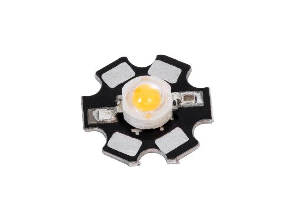 GloboStar® 73745 High Power Star LED - Υψηλής Ισχύος Star LED 5W DC 3.2V Θερμό Λευκό 2700K Φ2 x Υ0.6cm - 2 Χρόνια Εγγύηση