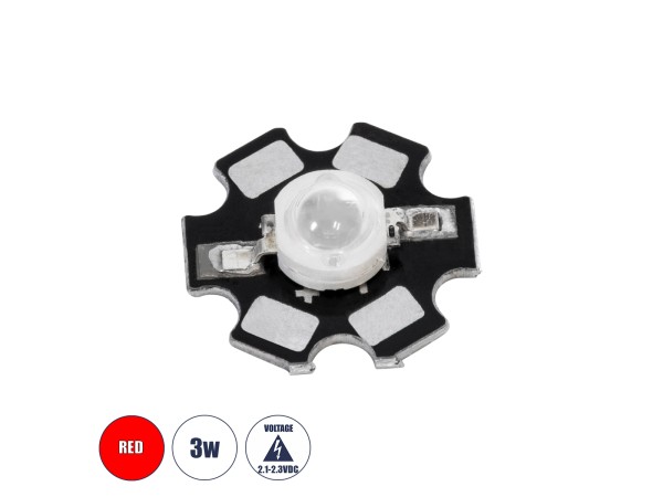 GloboStar® 73747 High Power Star LED - Υψηλής Ισχύος Star LED 3W DC 3.2V Κόκκινο Φ2 x Υ0.6cm - 2 Χρόνια Εγγύηση GloboStar® 73747 High Power Star LED - Υψηλής Ισχύος Star LED 3W DC 3.2V Κόκκινο Φ2 x Υ0.6cm - 2 Χρόνια Εγγύηση