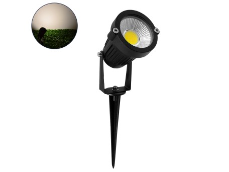 GLOBOSTAR® TREECOBO 75582 Φωτιστικό Σποτ για Φυτά - Δέντρα με Βάση Κήπου / Καρφωτό LED 10W 1150lm 35° DC 12-24V Αδιάβροχο IP67 Φυσικό Λευκό 4500K Dimmable - Bridgelux COB Chip - Μαύρο - Μ6 x Π6 x Υ12.5cm - 2 Χρόνια Εγγύηση