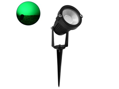 GLOBOSTAR® TREECOBO 75586 Φωτιστικό Σποτ για Φυτά - Δέντρα με Βάση Κήπου / Καρφωτό LED 10W 800lm 35° DC 24V Αδιάβροχο IP67 Πράσινο Dimmable - Bridgelux COB Chip - Μαύρο - Μ6 x Π6 x Υ12.5cm - 2 Χρόνια Εγγύηση