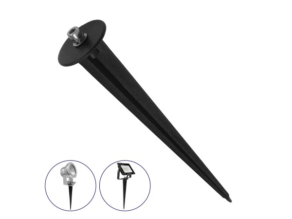 GLOBOSTAR® GARDENBASE 75593 Καρφωτή Βάση για Φωτιστικά & Προβολάκια Κήπου - Μαύρο - Μ2.4 x Π2.4 x Υ16cm GLOBOSTAR® GARDENBASE 75593 Καρφωτή Βάση για Φωτιστικά & Προβολάκια Κήπου - Μαύρο - Μ2.4 x Π2.4 x Υ16cm