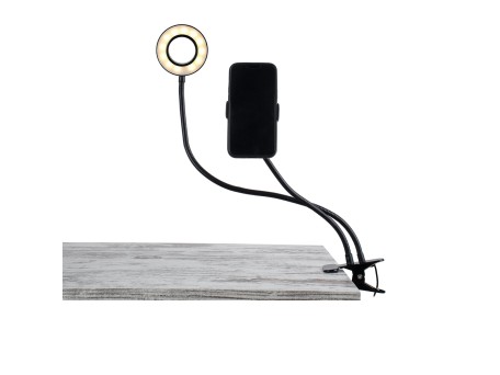 GloboStar® 75809 Professional Digital Ring Light Φ9cm LED SMD 10W 1000lm 180° DC 5V με Καλώδιο Τροφοδοσίας USB - Ενσωματωμένο Χειριστήριο Εναλλαγής Χρωμάτων & 1 Βάση Τηλεφώνου - CCT Θερμό Λευκό 3000K - Φυσικό Λευκό 4500K - Ψυχρό Λευκό 6000K Dimmable Μαύρο