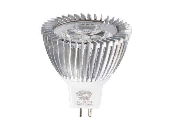 GLOBOSTAR® TRIBOO 76022 Σποτ GU5.3 MR16 LED 3W 260lm 30° DC 12V IP20 Θερμό Λευκό 2700K - Μ5 x Π5 x Υ5.2cm - 3 Χρόνια Εγγύηση