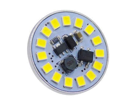 GLOBOSTAR® G4BACK 76107 Λάμπα G4 LED 3W 360lm 120° DC 12-24V IP20 Ψυχρό Λευκό 6000K Dimmable - Sanan SMD Chip - Back Pin - Μ2.9 x Π2.9 x Υ0.8cm - 2 Χρόνια Εγγύηση