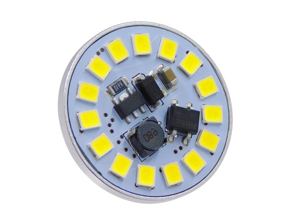GLOBOSTAR® G4BACK 76107 Λάμπα G4 LED 3W 360lm 120° DC 12-24V IP20 Ψυχρό Λευκό 6000K Dimmable - Sanan SMD Chip - Back Pin - Μ2.9 x Π2.9 x Υ0.8cm - 2 Χρόνια Εγγύηση