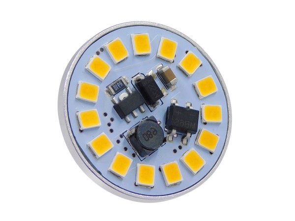 GLOBOSTAR® G4BACK 76109 Λάμπα G4 LED 3W 300lm 120° DC 12-24V IP20 Θερμό Λευκό 2700K Dimmable - Sanan SMD Chip - Back Pin - Μ2.9 x Π2.9 x Υ0.8cm - 2 Χρόνια Εγγύηση