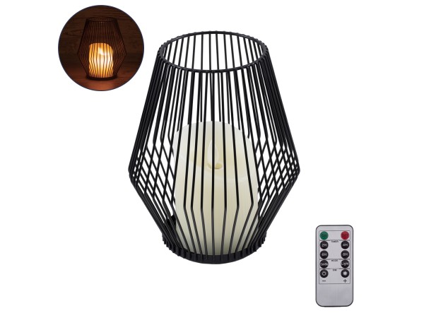 GloboStar® CANDLE 76494 Διακοσμητικό Realistic Κερί με LED Εφέ Κινούμενης Φλόγας - Μπαταρίας 2 x AA (Δεν Συμπεριλαμβάνονται) & Ασύρματο Χειριστήριο IR Θερμό Λευκό 2700K Dimmable Μαύρο Φ16 x Υ18cm GloboStar® CANDLE 76494 Διακοσμητικό Realistic Κερί με LED Εφέ Κινούμενης Φλόγας - Μπαταρίας 2 x AA (Δεν Συμπεριλαμβάνονται) & Ασύρματο Χειριστήριο IR Θερμό Λευκό 2700K Dimmable Μαύρο Φ16 x Υ18cm