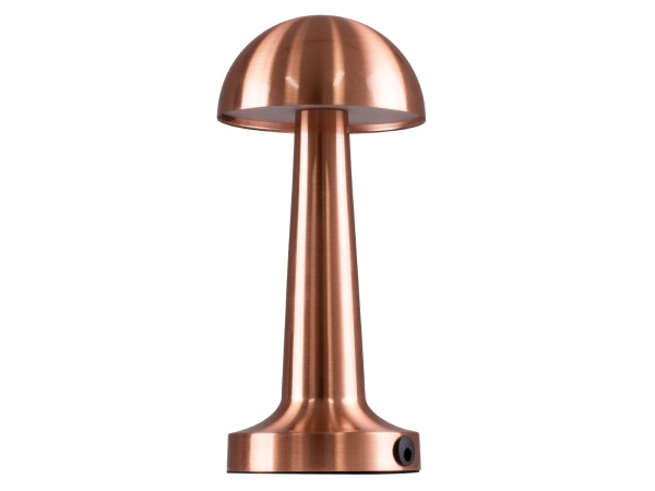 GloboStar® COCO 76511 Επαναφορτιζόμενο Επιτραπέζιο Φωτιστικό Πορτατίφ LED 1.5W 105lm 120° DC 5V IP44 Θερμό Λευκό 2700K Dimmable Χάλκινο Αλουμίνιο - Μ10 x Π10 x Υ22cm - 2 Xρόνια Εγγύηση