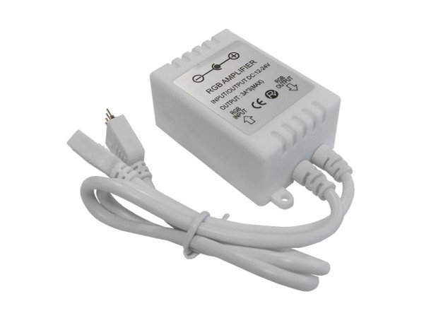 LED RGB Ενισχυτής Σήματος Πλαστικός 12v (144w) - 24v (288w) GloboStar 77407