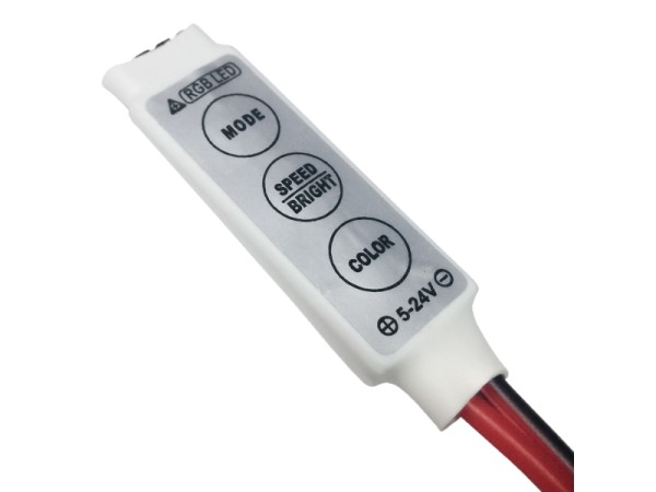LED RGB Controller με Καλώδιο 5v (30w) - 12v (72w) - 24v (144w) DC GloboStar 77412