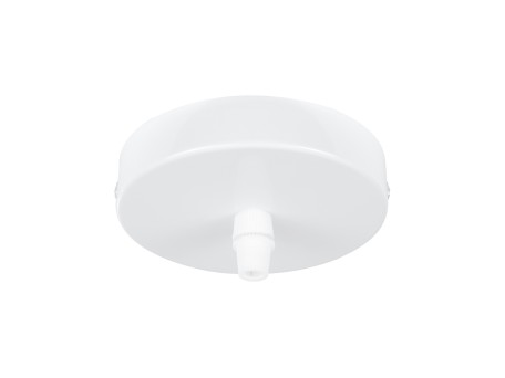 GLOBOSTAR® WALLBASE 77500 Μεταλλική Ροζέτα για Κρέμαση 1 Φωτιστικού - Λευκό - Μ10 x Π10 x Υ2cm