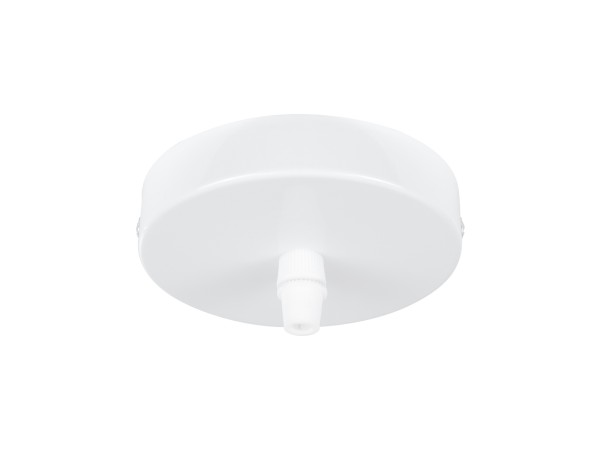 GLOBOSTAR® WALLBASE 77500 Μεταλλική Ροζέτα για Κρέμαση 1 Φωτιστικού - Λευκό - Μ10 x Π10 x Υ2cm