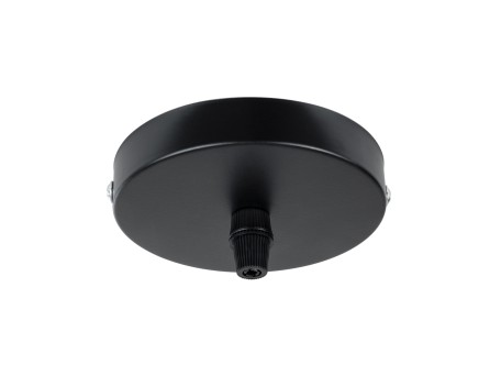 GLOBOSTAR® WALLBASE 77501 Μεταλλική Ροζέτα για Κρέμαση 1 Φωτιστικού - Μαύρο - Μ10 x Π10 x Υ2cm