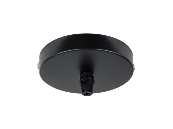 GLOBOSTAR® WALLBASE 77501 Μεταλλική Ροζέτα για Κρέμαση 1 Φωτιστικού - Μαύρο - Μ10 x Π10 x Υ2cm